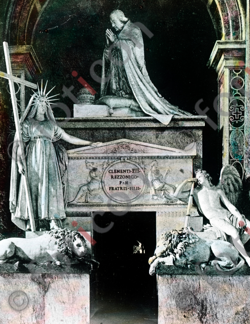 Grabmal Papst Clemens XIII | Tomb of Pope Clement XIII - Foto foticon-simon-147-017.jpg | foticon.de - Bilddatenbank für Motive aus Geschichte und Kultur